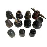 11 Insulators, Various Designs and Shapes, 5"