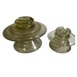 2 Large Pyrex 441 Glass Insulators