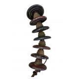 Massive Seven-Part Telephone Line Insulator