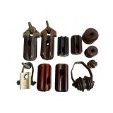 11 Johnny Ball Insulators with Attachments