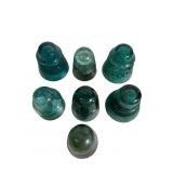 Glass Telegraph Insulators Lot of 7