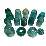 14 Aqua Glass Insulators