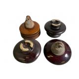 4 Large Porcelain Ceramic Insulators