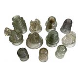 11 Clear Glass Insulators