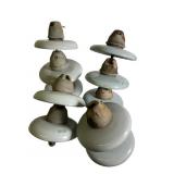 Large Gray Porcelain Disc Insulators