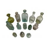 13 Various Assorted Glass Bottles