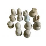 14 Cream/OffWhite Porcelain Electrical Insulators