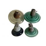 4 Glass and Porcelain Utility Insulators