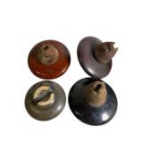 Four Large Ceramic Insulators, Assorted