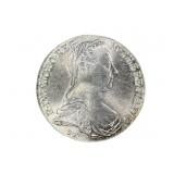 1780 Maria Theresa Thaler Silver Coin