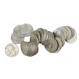 40 Silver Washington Quarters, Circulated