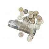 65 Silver Roosevelt Dimes Circulated