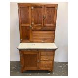 Hoosier Cabinet with Racks & Cookbooks