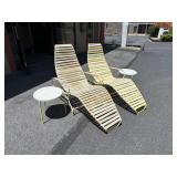 Pair of mid-century style lounge, chairs with