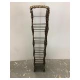 Metal & Rattan Bookshelf 43 x 9 x 7 in