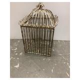 Metal Birdcage with Patina, 17" x 13"
