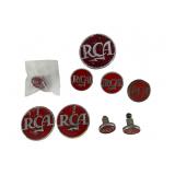 RCA Badges in Various Sizes, Set of 9