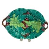 Majolica Double Handle Fern Platter