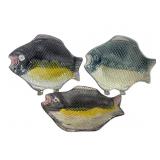Three Majolica Fish Plates