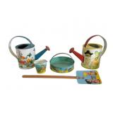 5 Vintage Tin Litho Beach Toys