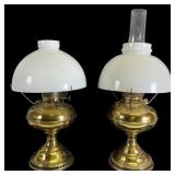Two Antique Rayo Electrified Oil Lamps