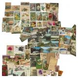 Large Lot Vintage Postcards Collection