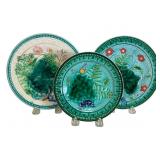 Three Villeroy & Boch Majolica Fern Leaf Plates