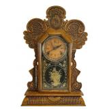Ingraham gingerbread mantel kitchen clock