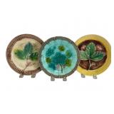 3 Leaf with Grapes & Flowers Plates