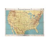 Vtg Denoyer-Geppert Wall Map