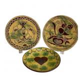 Huberhaus and Jeff White Redware Plates-3