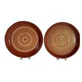 Two Huberhaus Redware Plates