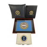 Presidential Gift Set: Cigar Box, Framed WHCA