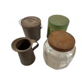 6 Jars/Tins/Containers/Items, Various Sizes
