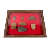 Framed Arrowhead Display 10 1/2 x 14
