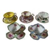 5 Teacup & Saucer Sets, Sealy Royal & Napco