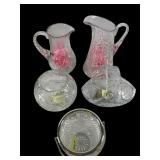 Five Piece Crystal Set with Large Pitchers