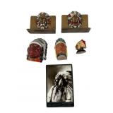 Native American Motif Decor, Sculpts