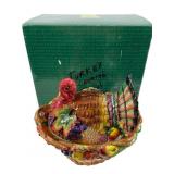 Fitz & Floyd Gold Label Turkey Covered Bowl