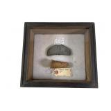 Artifacts in Display Case; Eagle Head Pipe, etc