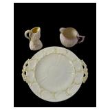 Belleek Ireland Cream Ware & Serving Set