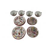 16-Piece Porcelain Tea Set with Plates & Cups