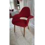 Red Upholstered Modern Armchair