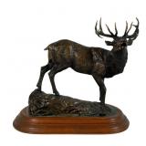 Bronze Stag Sculpture Signed B Jorge 1996