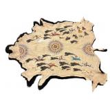 Unique Hand Painted Bison Robe by Hagstrom