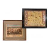 Wyoming Literary Map & Custer Print