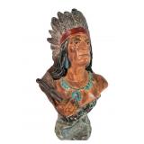 Plaster Native American Bust