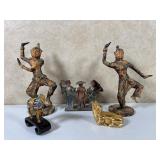 Grouping of Five Metal Figurines