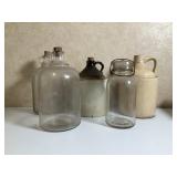 Glass & Stoneware Jug & Jar Group