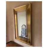 Rectangular Mirror with Gold-Tone Frame